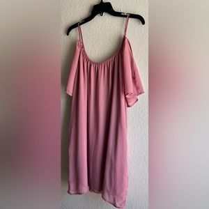 Bailey blue, XL, womens sheer light pink dress.